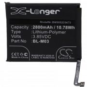   LG BL-M03, EAC64791001 - 2800 mAh 3.85 V Li-polymer - Utángyártott telefon akku