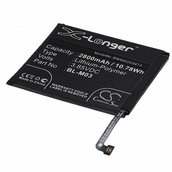 LG BL-M03, EAC64791001 - 2800 mAh 3.85 V Li-polymer - Utángyártott telefon akku