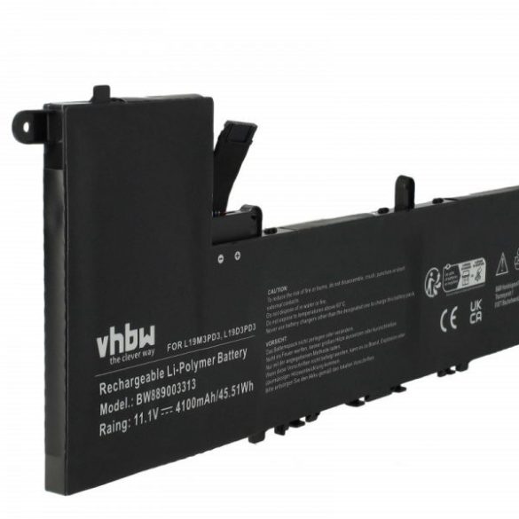 Lenovo L19L3PD3, L19D3PD3, L19M3PD3, SB10V27762 - 4100 mAh 11.1 V Li-polymer - Utángyártott notebook akku