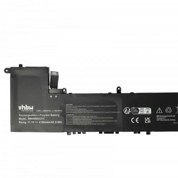 Lenovo L19L3PD3, L19D3PD3, L19M3PD3, SB10V27762 - 4100 mAh 11.1 V Li-polymer - Utángyártott notebook akku