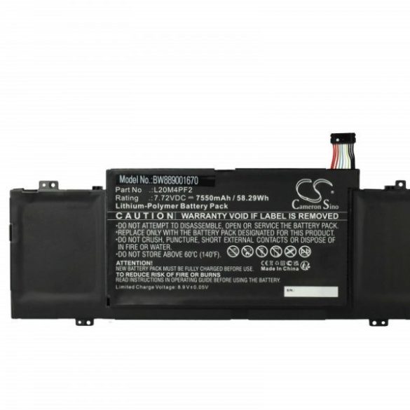 Lenovo 5B11C66151, 5B11C66148 - 7550 mAh 7.72 V Li-polymer, fekete - Utángyártott notebook akku