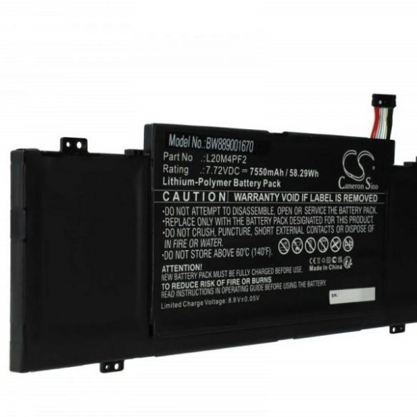 Lenovo 5B11C66151, 5B11C66148 - 7550 mAh 7.72 V Li-polymer, fekete - Utángyártott notebook akku