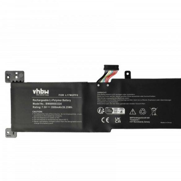 Lenovo 5B10Q62138, 5B10Q62139, 5B10Q41211 - 3500 mAh 7.5 V Li-polymer, fekete - Utángyártott notebook akku