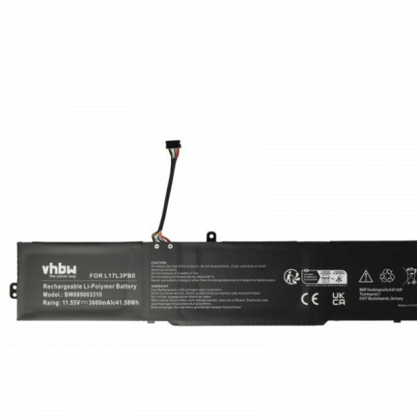 Lenovo 5B10Q13162, 5B10Q13163, 5B10Q13164 - 3600 mAh 11.55 V Li-polymer - Utángyártott notebook akku