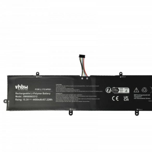 Lenovo 5B10P35084, 5B10P35083, 5B10P35082 - 4400 mAh 15.3 V Li-polymer - Utángyártott notebook akku