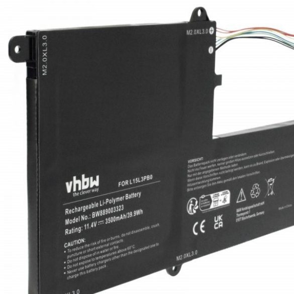Lenovo B102297-0004, 5B10K84638, L15C3PB1 - 3500 mAh 11.4 V Li-polymer - Utángyártott notebook akku