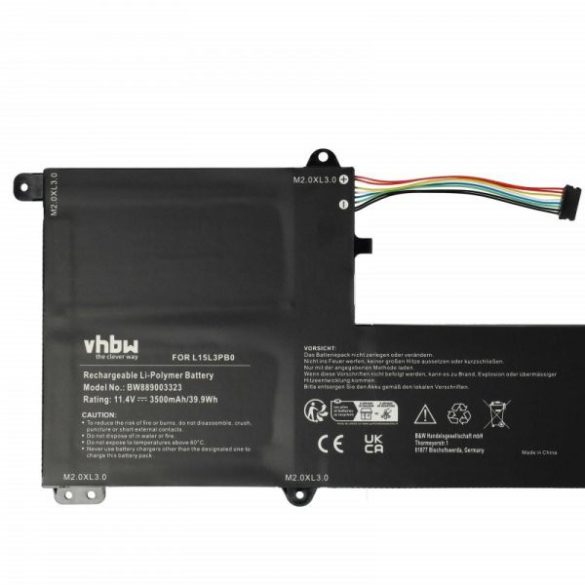 Lenovo B102297-0004, 5B10K84638, L15C3PB1 - 3500 mAh 11.4 V Li-polymer - Utángyártott notebook akku