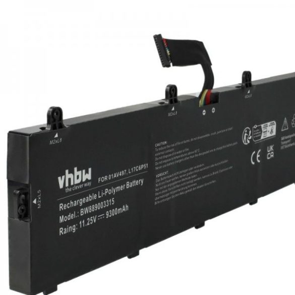 Lenovo 01AV497, 01AV498, 5B10W13903, 931QA100H - 9300 mAh 11.25 V Li-polymer - Utángyártott notebook akku