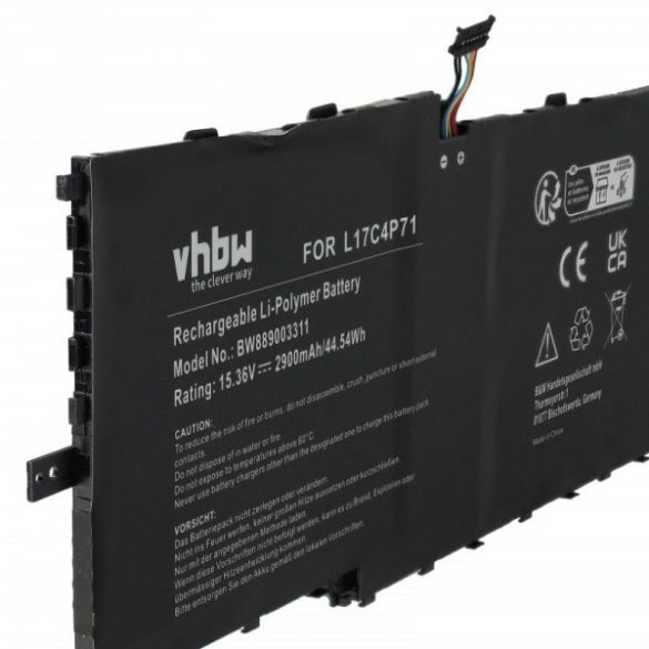 Lenovo 01AV499, 01AV475, 01AV474, L17C4P71 - 2900 mAh 15.36 V Li-polymer - Utángyártott notebook akku