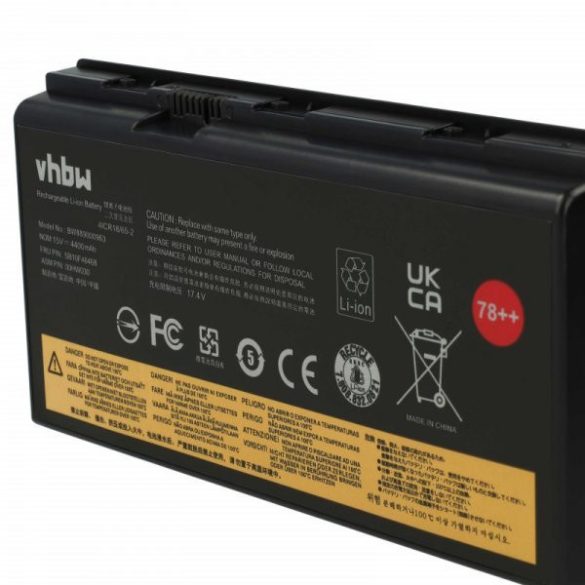 Lenovo 4X50K14092, 4ICR18/65-2, 01AV451, 00HW030 - 4400 mAh 15 V Li-Ion - Utángyártott notebook akku