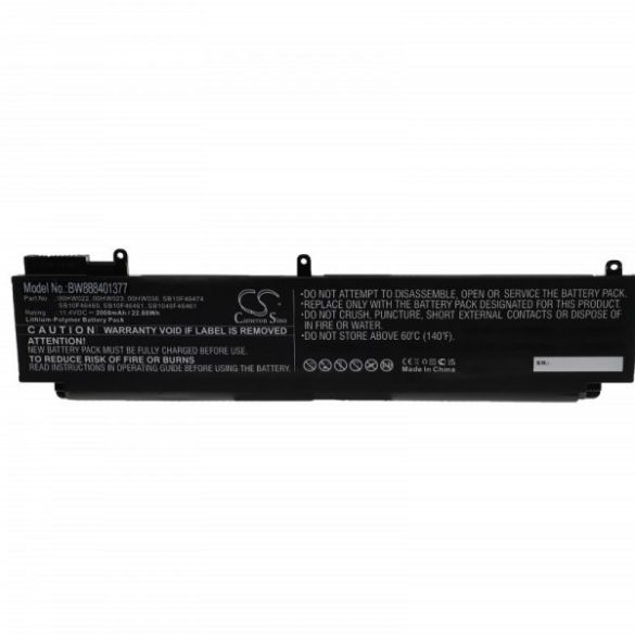 Lenovo 00HW022, SB1046F46461, 00HW023, 00HW036 - 2000 mAh 11.4 V Li-polymer - Utángyártott notebook akku