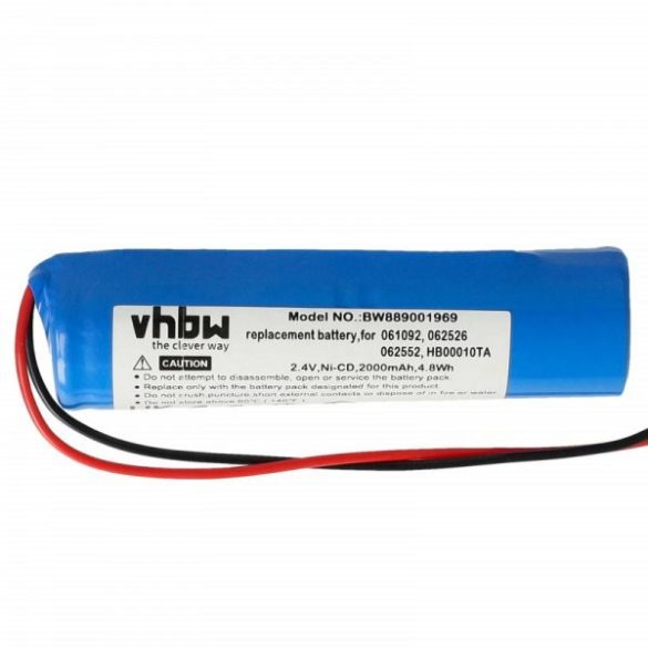 Legrand 062552, 062526, 805809, 061092 - 2000 mAh 2.4 V NiCd - Utángyártott vészvilágítás akku