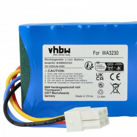 Fűnyíró Kress 59003453, KA0103, KA3022 - 2000 mAh 20 V Li-Ion - Utángyártott akku
