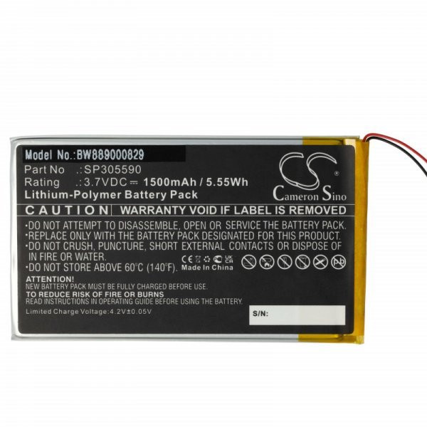 Kobo Aura HD - 1500 mAh 3.7 V Li-polymer - utángyártott akku