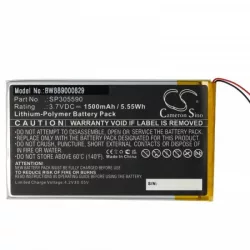   Kobo Aura HD - 1500 mAh 3.7 V Li-polymer - utángyártott akku