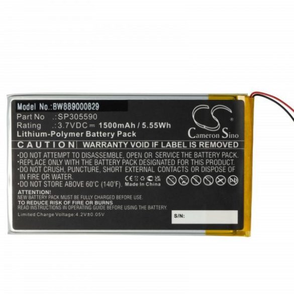 Kobo Aura HD - 1500 mAh 3.7 V Li-polymer - utángyártott akku