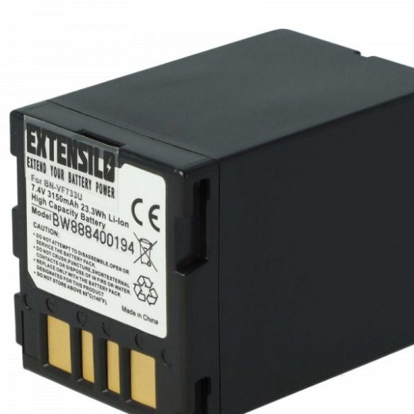JVC BN-VF714, BN-VF707US, BN-VF707, BN-VF707U - 3150 mAh 7.4 V Li-Ion - Utángyártott kamera akku