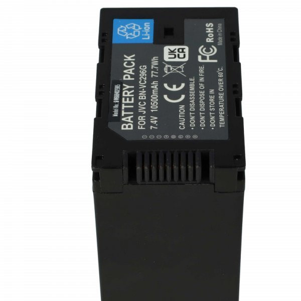 JVC BN-VC298G, BN-VC296G, BN-VC264G - 10500 mAh 7.4 V Li-Ion - Utángyártott kamera akku