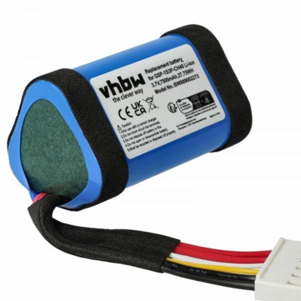 JBL GSP-1S3P-CH4A, 1AA011NA, GSP-1S3P-CH40 - Li-Ion 7500 mAh - Utángyártott hangszóró akku