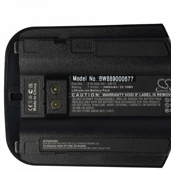   Intermec 318-020-001, AB1G - 3400 mAh 7.4 V Li-Ion Utángyártott vonalkód olvasó akku