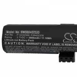   Ingenico F12432566, F26402376 - 3000 mAh 3.7 V Li-Ion Utángyártott vonalkód olvasó akku - VHBW