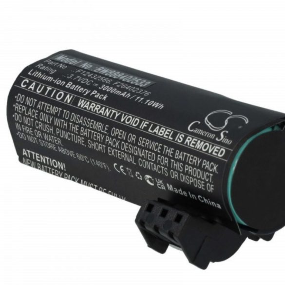 Ingenico F12432566, F26402376 - 3000 mAh 3.7 V Li-Ion Utángyártott vonalkód olvasó akku
