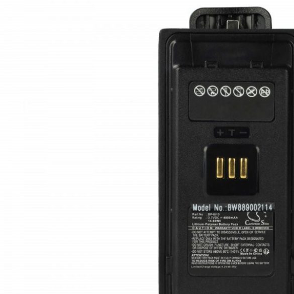 Hytera BP4010 - 4000 mAh 3.7 V Li-polymer + övcsat - Utángyártott Rádió akku