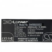   Huawei HB3447A9EBW, HB3447A9EBC - 2600 mAh 3.8 V Li-polymer - Utángyártott telefon akku