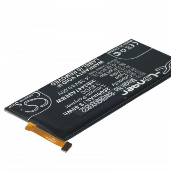 Huawei HB3447A9EBW, HB3447A9EBC - 2600 mAh 3.8 V Li-polymer - Utángyártott telefon akku