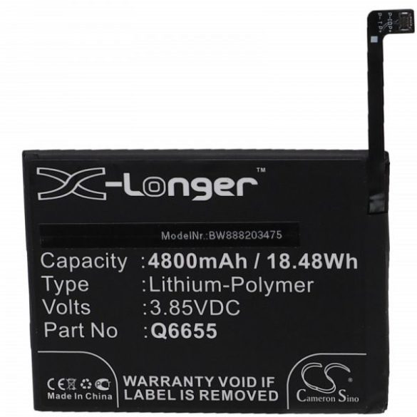 HTC Q6655 - 4800 mAh 3.85 V Li-polymer - Utángyártott telefon akku