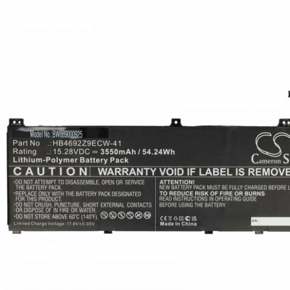 Honor HB4692Z9ECW-41 - 3550 mAh 15.28 V Li-polymer - Utángyártott notebook akku