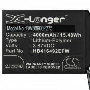   Honor HB416492EFW - 4000 mAh 3.87 V Li-polymer - Utángyártott telefon akku
