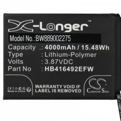   Honor HB416492EFW - 4000 mAh 3.87 V Li-polymer - Utángyártott telefon akku