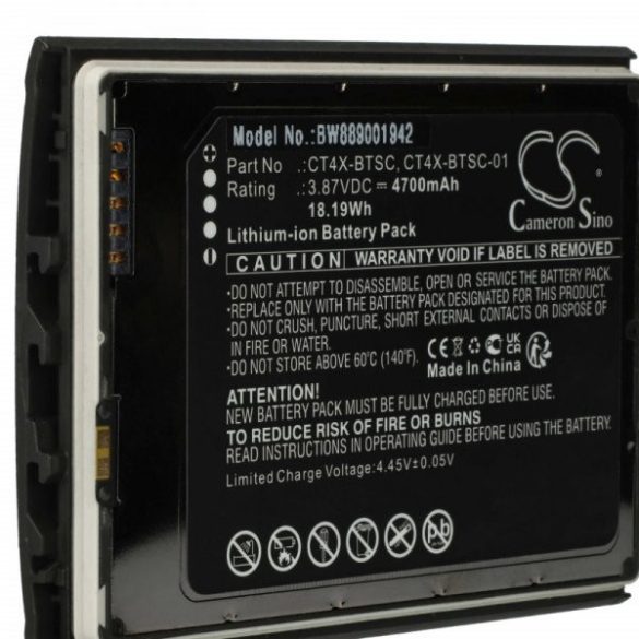 Adatgyűjtő - Honeywell CT4X-BTSC, CT4X-BTSC-01 - 4700mAh, 3.87V - Utángyártott akku