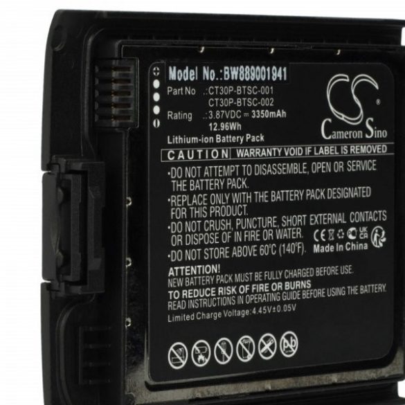 Adatgyűjtő Honeywell CT30P-BTSC-002, CT30P-BTSC-001 - 3350mAh, 3.87V - Utángyártott akku