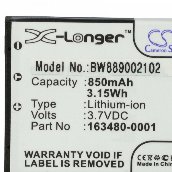   Honeywell 50129434-001FRE, 163480-0001 - 850 mAh 3.7 V Li-Ion Utángyártott vonalkód olvasó akku