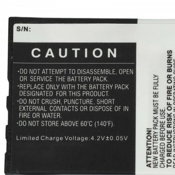 Honeywell 50129434-001FRE, 163480-0001 - 850 mAh 3.7 V Li-Ion Utángyártott vonalkód olvasó akku