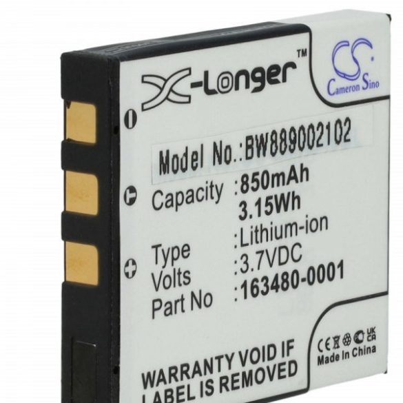 Honeywell 50129434-001FRE, 163480-0001 - 850 mAh 3.7 V Li-Ion Utángyártott vonalkód olvasó akku