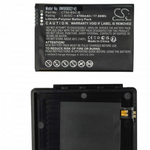 Adatgyűjtő - Honeywell CT50-BSC-B, 318-055-018 - 4700mAh, 3.8V - Utángyártott akku