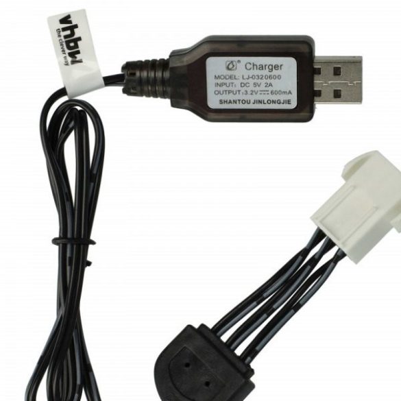 USB Töltőkábel Himoto HSP 9.6V for GPToys RC Batteries SM-6P csatlakozó - 50 cm 9.6 V - Utángyártott