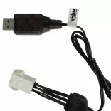 USB Töltőkábel Himoto HSP 9.6V for GPToys RC Batteries SM-6P csatlakozó - 50 cm 9.6 V - Utángyártott - VHBW