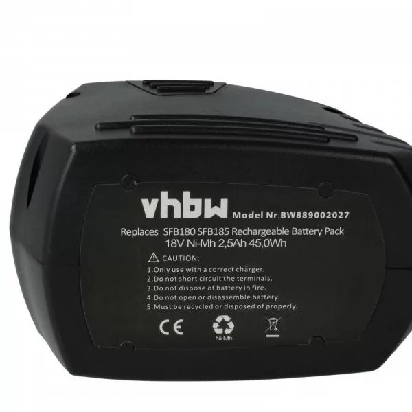 Szerszámgép akku Hilti SFB185, SFB180, SFB185, SFB180 - 2500 mAh, 18 V, NiMH - Utángyártott akku