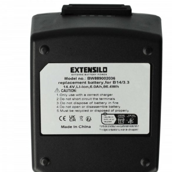 Szerszámgép akku Hilti 429788, B14/3.3, 418263 - 6000 mAh, 14.4 V, Li-Ion - Utángyártott akku