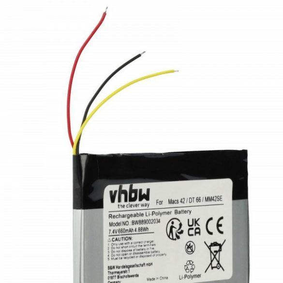 Hella Gutmann auto diagnosztika 2S/LPP443441 S - 660 mAh 7.4 V Li-polymer - Utángyártott akku