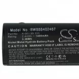 Egészségügyi eszköz - Heine X-001.99.333 - 1400 mAh 2.4 V NiMH - Utángyártott akku - VHBW