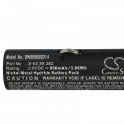   Egészségügyi eszköz - Heine X-02.99.382, X-02.99.380, BATT/110904-A1 - 850 mAh 3.6 V NiMH - Utángyártott akku