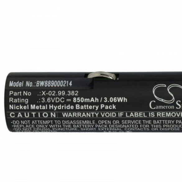 Egészségügyi eszköz - Heine X-02.99.382, X-02.99.380, BATT/110904-A1 - 850 mAh 3.6 V NiMH - Utángyártott akku