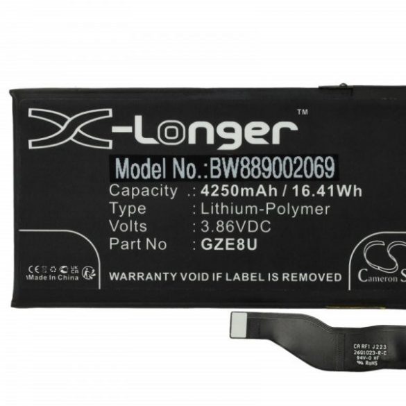 Google GZE8U - 4250 mAh 3.86 V Li-polymer - Utángyártott telefon akku