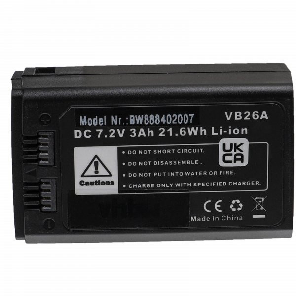 Godox VB26A, VB26 - 3000 mAh 7.2 V Li-Ion - Utángyártott vaku akkumulátor