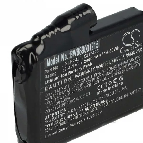 Fűtött motorkerékpár kesztyű - Glovii GLI7426 - 2000 mAh 7.4 V Li-Ion - Utángyártott akku